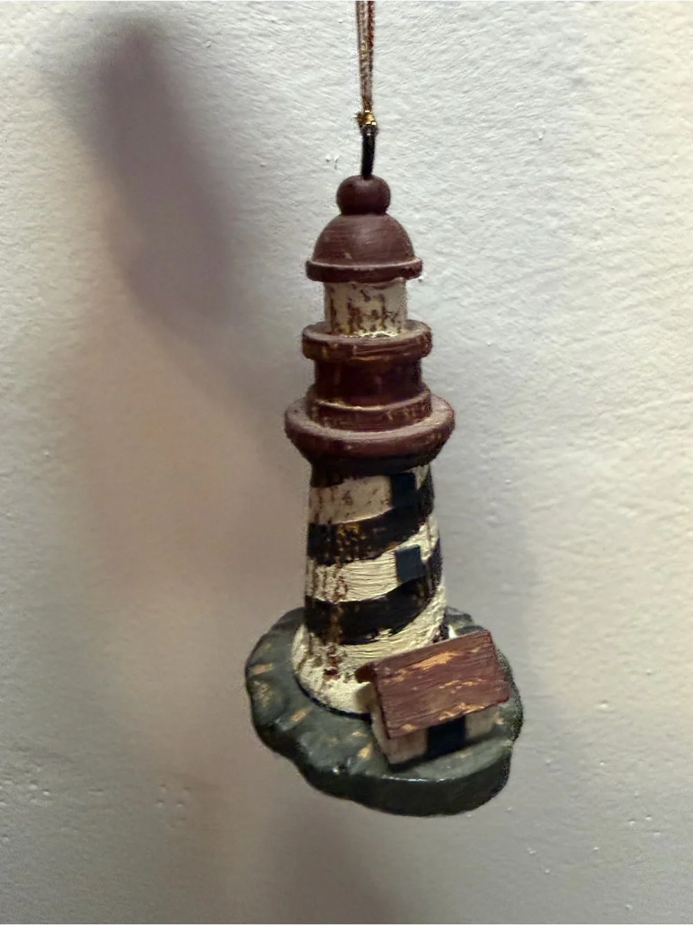 Vintage Lighthouse Ornament & Suncatcher Lot of 6 Enesco, Glass, Wood Coastal